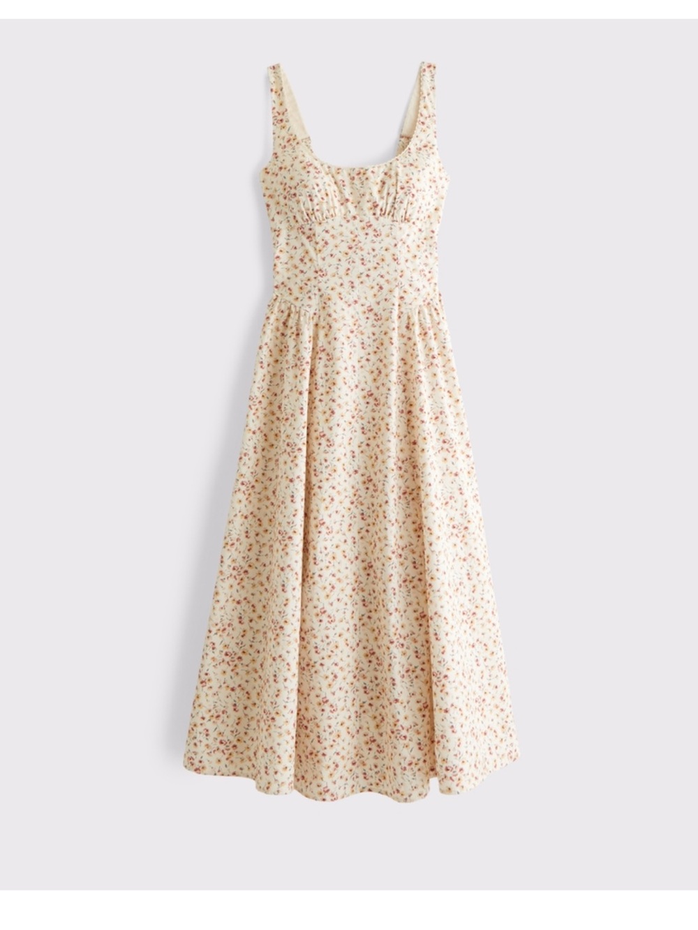 Abercrombie & Fitch Cream Floral Midi Sundress